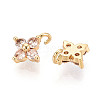 Brass Micro Pave Cubic Zirconia Pendants KK-D356-07I-G-2