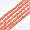 Opaque Solid Color Glass Beads Strands GLAA-S178-14A-06-1