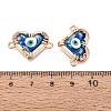 Alloy Enamel Blue Evil Eye Links Connector Charms with Resin ENAM-N071-03A-G-3