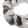 Raw Rough Natural Black Rutilated Quartz Beads Strands G-P528-A07-01-3