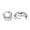 Tarnish Resistant 201 Stainless Steel Huggie Hoop Earrings EJEW-L256-05L-P-3