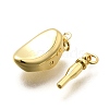 Oval Rack Plating Brass Box Clasps KK-S508-13G-2