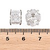 Brass Clear Cubic Zirconia Beads KK-B186-21C-P-3