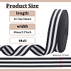 Polyester Stripe Ribbons SRIB-WH0011-326F-2