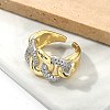 Brass Micro Pave Clear Cubic Zirconia Cuff Rings RJEW-U041-26G-3