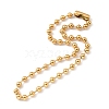 PVD Vacuum Plating 304 Stainless Steel Ball Chain Necklace & Bracelet Set STAS-D181-01G-01C-2