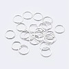 925 Sterling Silver Soldered Closed Jump Rings STER-F036-03S-0.8x5-1