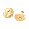 Ion Plating(IP) 304 Stainless Steel Stud Earrings for Women EJEW-P279-48G-2