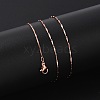 Brass Link Chain Necklaces for Women NJEW-D302-35RG-2