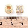 Brass Micro Pave Clear Cubic Zirconia Beads KK-P271-43G-B-3