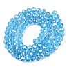 Electroplate Glass Beads Strands EGLA-A044-T6mm-B08-3