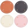   PU Leather Knitting Crochet Bags Nail Bottom Shaper Pad DIY-PH0001-21-1