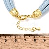 Microfiber Leather Multi-strand Cord Bracelets Makings FB-CBA983F-01G-08-3