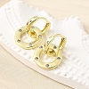 Flat Round Brass Micro Pave Cubic Zirconia Hoop Earrings EJEW-U061-02G-02-2
