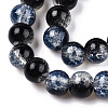 Transparent Crackle Baking Painted Glass Beads Strands X1-DGLA-T003-01A-01-3