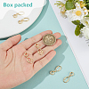 6Pcs Zinc Alloy Twister Clasps FIND-FH0016-55G-3