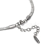 304 Stainless Steel Herringbone Chain Necklace NJEW-D045-05P-3