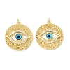 Brass Micro Pave Clear Cubic Zirconia Pendants CU-CBA9CBD-06G-1