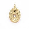 Brass Micro Pave Colorful Cubic Zirconia Pendants ZIRC-S067-238-NF-3