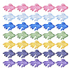 42Pcs 7 Colors Transparent Acrylic Pendants MACR-TA0001-57-3