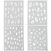 4Pcs 4 Styles Flower Pattern Self Adhesive PET Nail Art Stickers Decals MRMJ-SP0001-22-7
