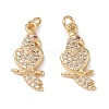 Rack Plating Brass Micro Pave Cubic Zirconia Pendants KK-G452-15G-2