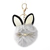 Faux Fur Cat Pendant Keychain ANIM-PW0002-20D-1