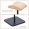Wood Headset Display Stands with Aluminum Alloy Support AJEW-WH0471-108-3