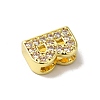 Brass Micro Pave Cubic Zirconia Beads KK-H487-25G-02-2