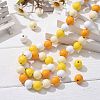 160Pcs 4 Colors Farmhouse Country and Rustic Style Painted Natural Wood Beads WOOD-LS0001-01H-5