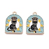 Tarot Card Theme Alloy Enamel Pendants ENAM-T020-51B-01-1