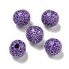 Printed Wood European Beads WOOD-G022-08A-08-1