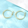 Brass Hoop Earrings for Women EJEW-A156-17B-G-3