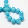 Natural Dyed Yellow Jade Gemstone Bead Strands X-G-R271-6mm-Y05-3