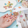 96Pcs 12 Colors Clear Glass Pendants FIND-ME0003-40-3