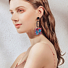 6 Pairs 6 Style Oval & Square & Donut Acrylic Dangle Stud Earrings EJEW-AN0003-36-5
