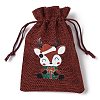 Christmas Theme Jute Cloth Storage Bags ABAG-F010-01A-06-2