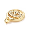 Brass Micro Pave Cubic Zirconia Pendants KK-C012-20G-3