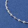 925 Sterling Silver Link Chain Bracelets for Women BJEW-E101-01S-03-3