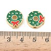 Christmas Brass Enamel Beads KK-I474-G13-3
