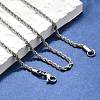 Non-Tarnish 304 Stainless Steel Rope Chain Necklaces X-STAS-M174-014P-B-3