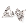 Rhodium Plated 925 Sterling Silver Clear Cubic Zirconia Butterfly Charms STER-U005-02P-2