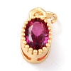Real 18K Gold Plated Brass Inlaid Cubic Zirconia Charms ZIRC-L100-079G-03-2