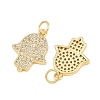 Brass Micro Pave Cubic Zirconia Pendants CU-CBAB719-04G-F-2