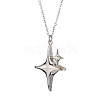 Star Alloy Cable Chain Pendant Necklaces for Women NJEW-JN05039-1