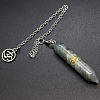 Natural Labradorite Dowsing Pendulum Big Pendants PW-WG9E0C0-06-1