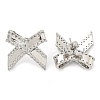 Bowknot Brass Micro Pave Cubic Zirconia Stud Earrings for Women EJEW-P275-06P-2