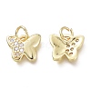 Brass Micro Pave Clear Cubic Zirconia Pendants X-KK-P188-Q01-G-2