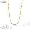 304 Stainless Steel Chain Scattered Natural Pearl Necklaces for Women TC0594-3-1