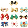 10Pcs 10 Styles 304 Stainless Steel Enamel Beads STAS-YW0003-65-1